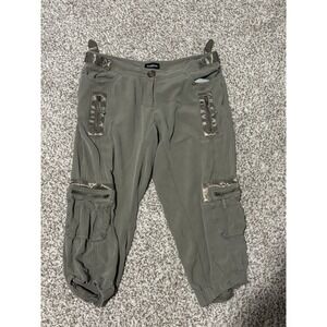 Bebe women’s Capri Cargo Pants 4 Y2K 90svibe streetwear